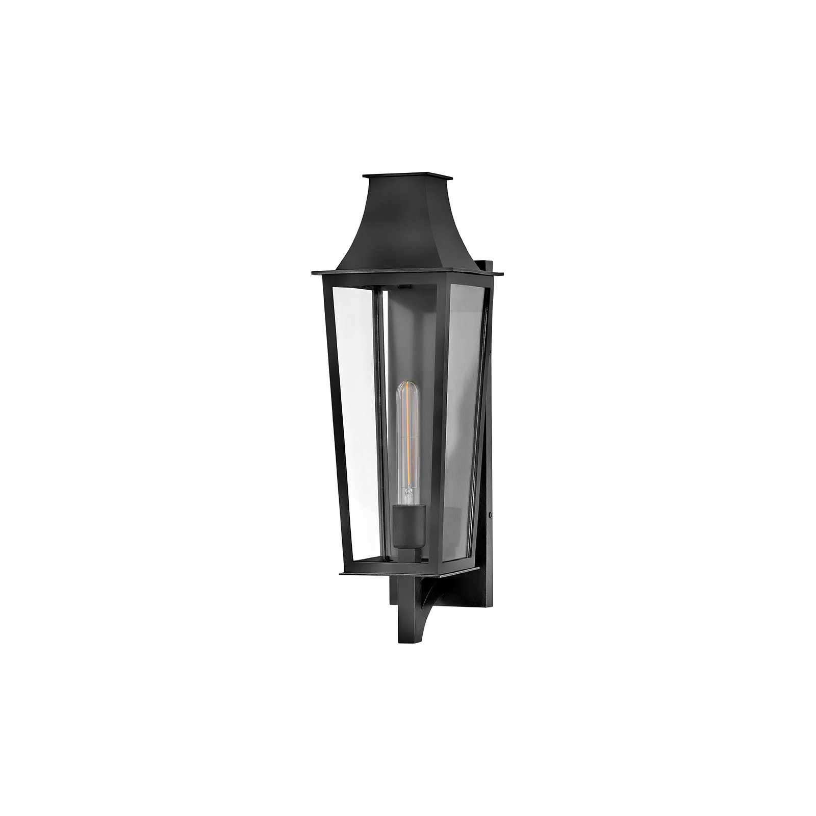 Hinkley Georgetown Wall Mount, Black, 21.75" H x 7" W x 8" D