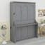 Grand lit escamotable avec bureau, lit escamotable mural avec lumières DEL et ports USB, cadre de lit mural grand-438577064