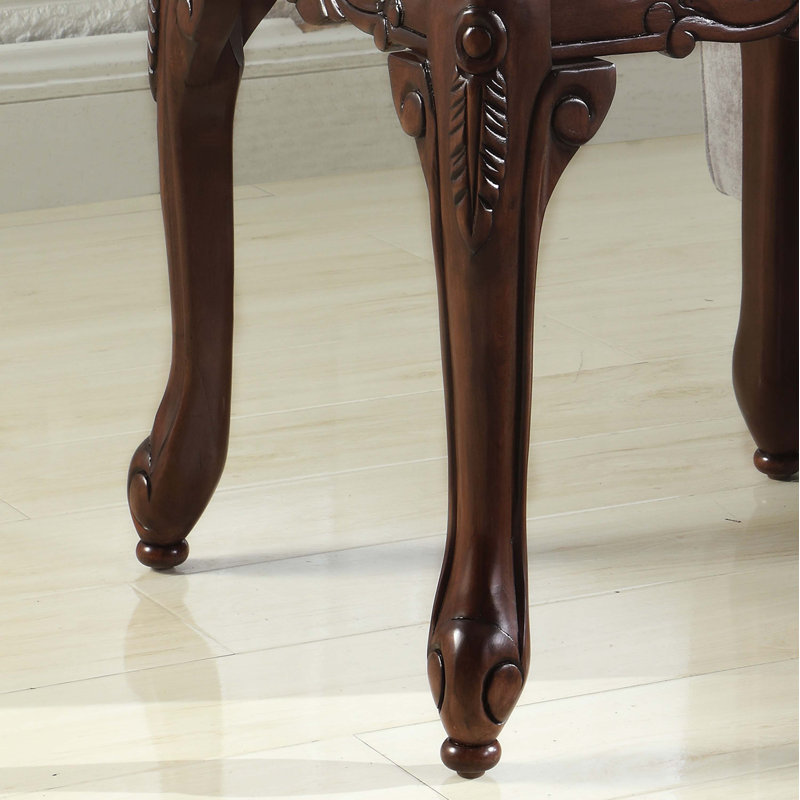 3-Piece Dark Cherry Finish Coffee and End Table Set with Ornate Detailing