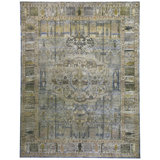 Gray Alchemy Traditional Silk Rug - 8'10" x 11'10"