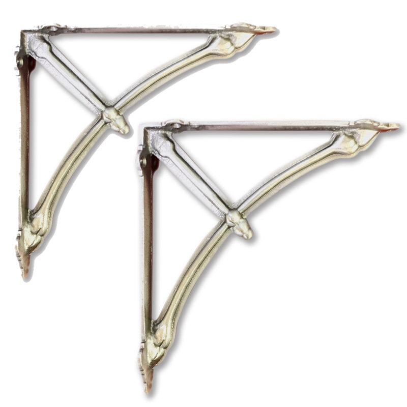 Support demi-rond Stalbridge avec support, Métal antique