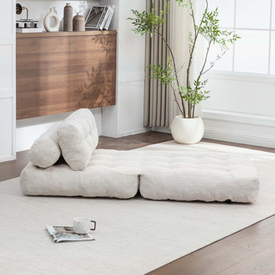 Fauteuil-lit convertible, idéal pour les petits espaces et les chambres d'amis, confortable et portable