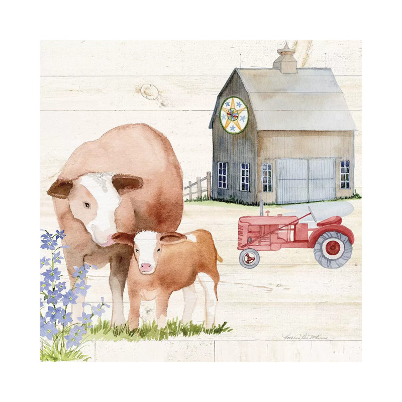 Life on the Farm I by Kathleen Parr McKenna - 1 Piece Wrapped Canvas Painting, 66.04 cm H x 66.04 cm W
