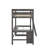 Full Size Loft Bed With Desk, Drawers And Shelves-1221977206