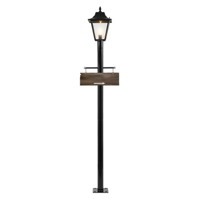 Outdoor Lamp Post With Cross Arm, Split Street Light Pole, Outdoor Lamp Post For Driveway, Pathways, Front Yard