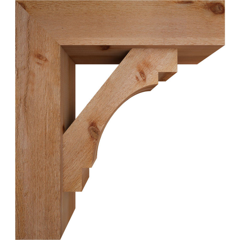 Support Merced Block avec support décalé, 32 x 28, Cèdre rouge occidental de l 8 po (scié brut)