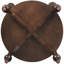 Table d'appoint ronde classique en bois avec tablette inférieure