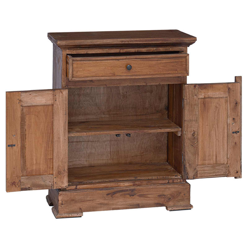 Solid Wood Rectangle Accent Cabinet, Natural