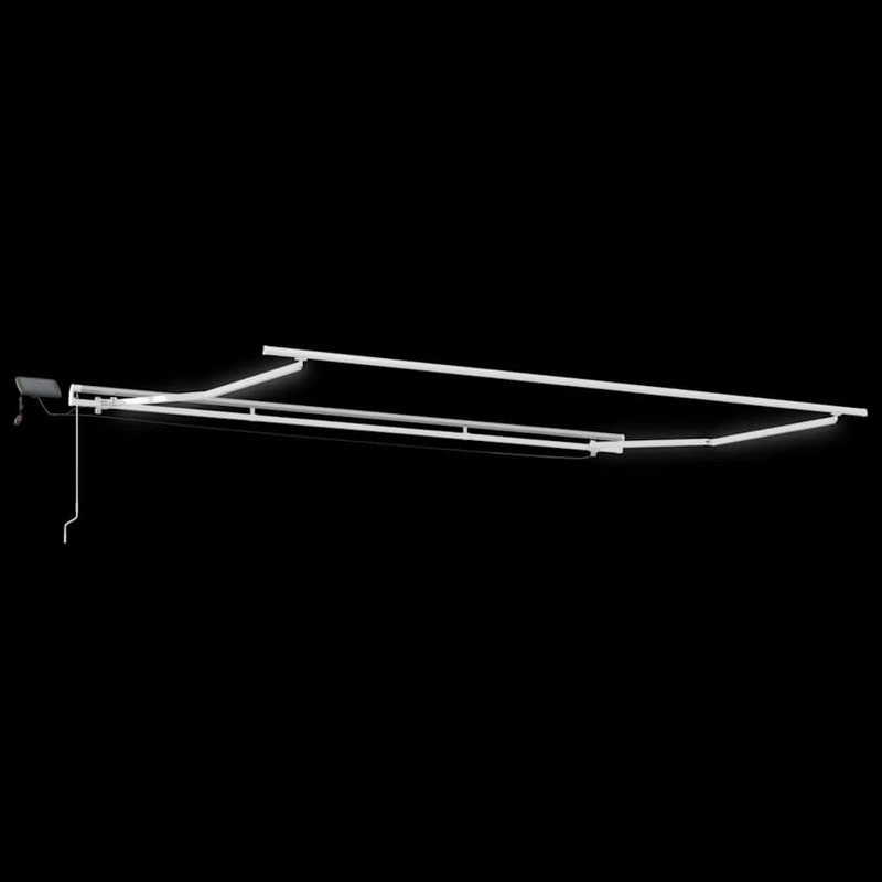 Retractable Awning, 400 cm W x 300 cm D, Blue/Orange/White
