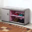 Rangement pour chaussures de 18 po de hauteur, argent et gris non conventionnel pour les chaussures