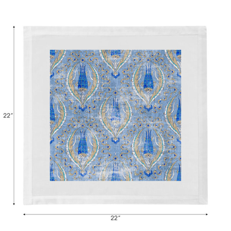 Byzantine Jewel Cotton Sateen Dinner Napkins, Navy