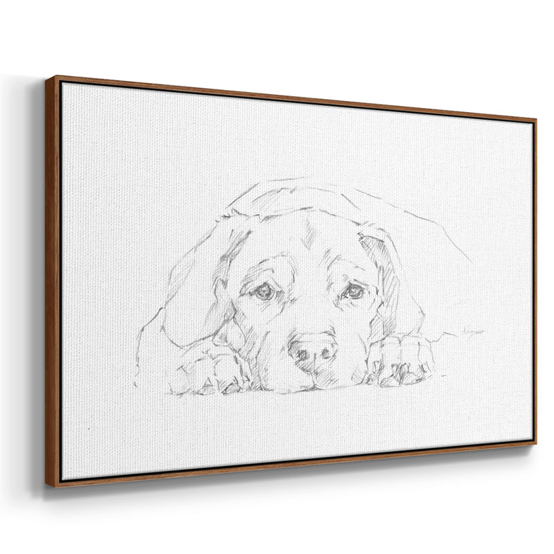 Lazy Dog III, H 17 po x l 25 po x P 2 po, Cadre noyer, Pas de tapis