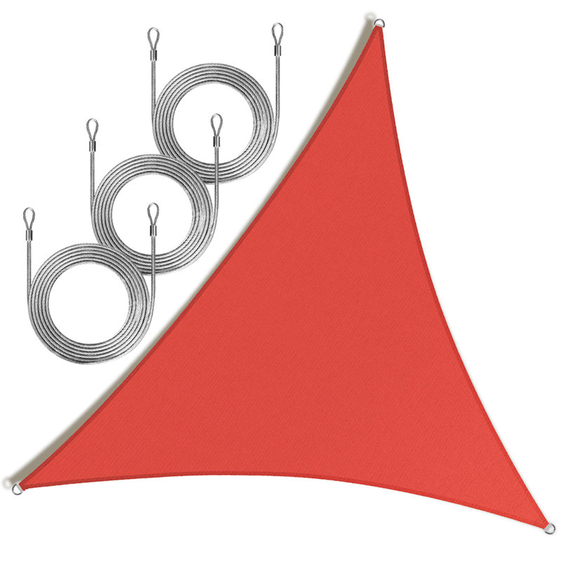 Voile d'ombrage avec corde Royal Shade, Rouge, 16 pi x 16 pi x 22,6 pi