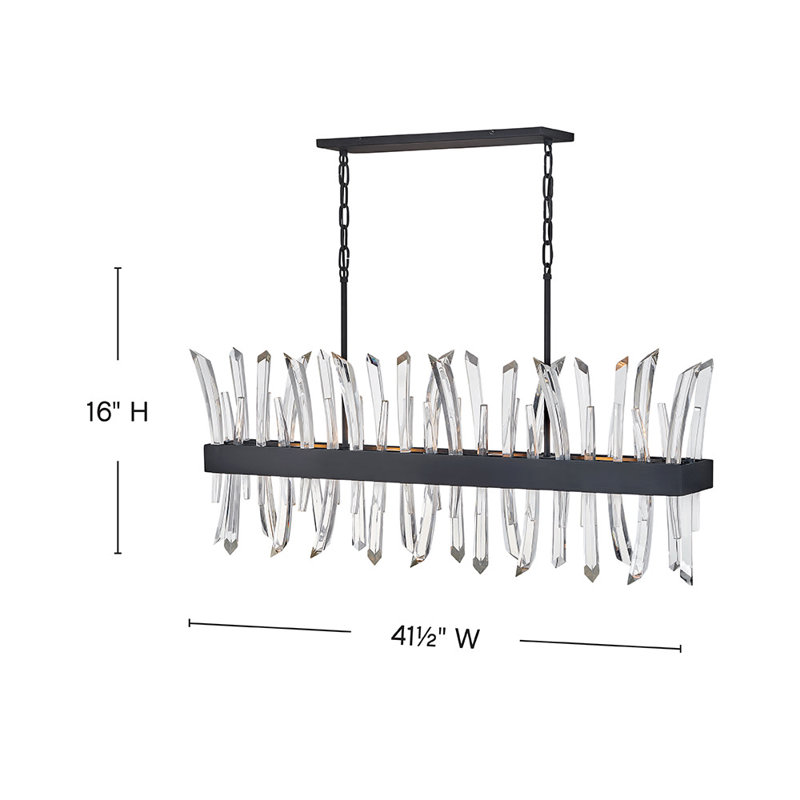 4 - Light Chandelier, Black