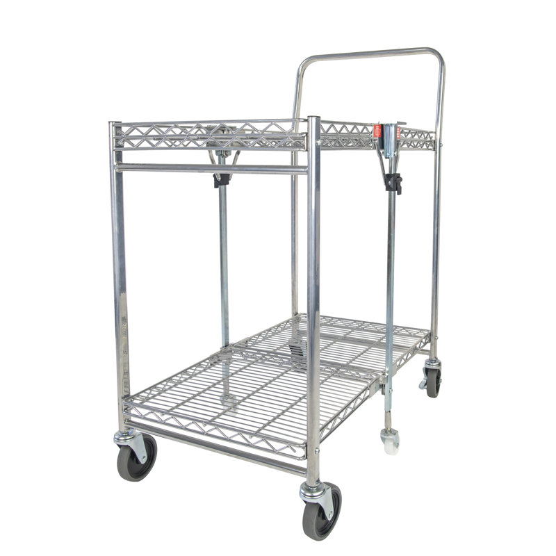 Utility Cart with Wheels, 46.2" H x 22" W x 46.2" D
