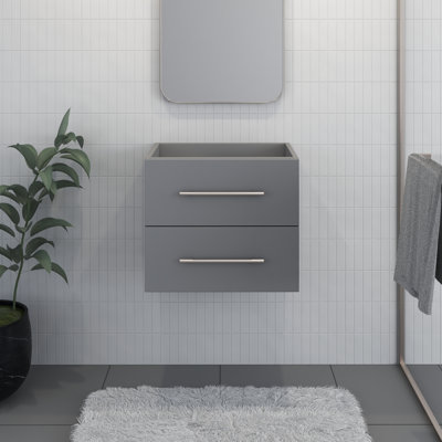 Base de salle de bain simple à fixation murale 23,5 po meuble-lavabo Abdirahman