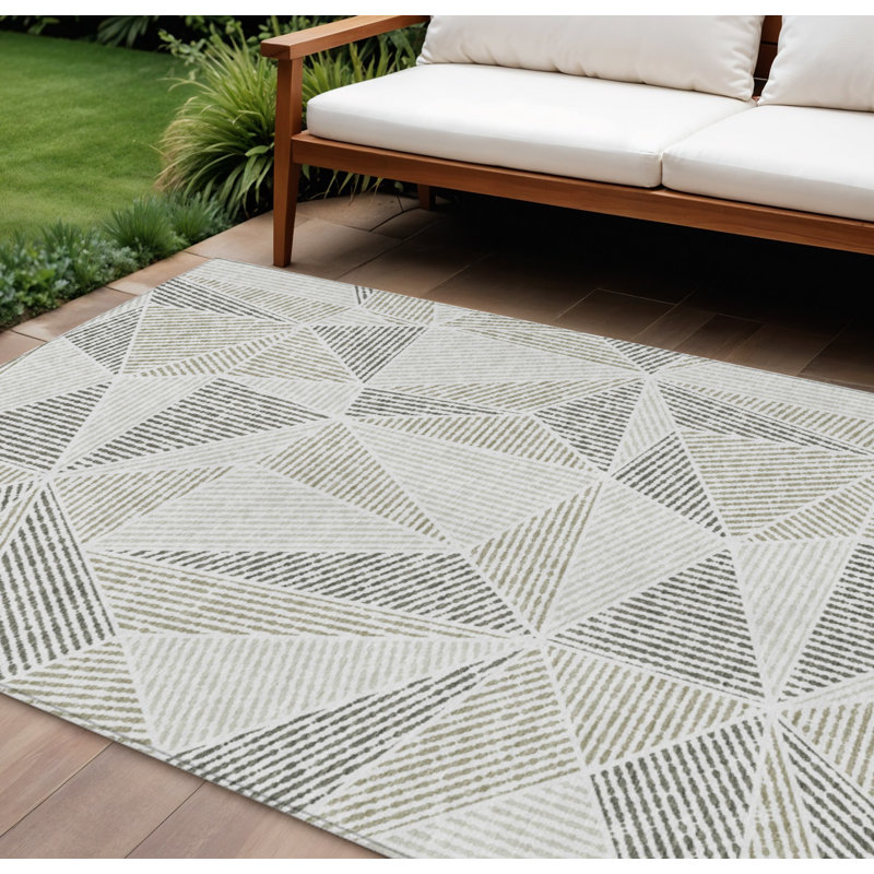 Tapis intérieur / extérieur taupe brun 8 'X 10'