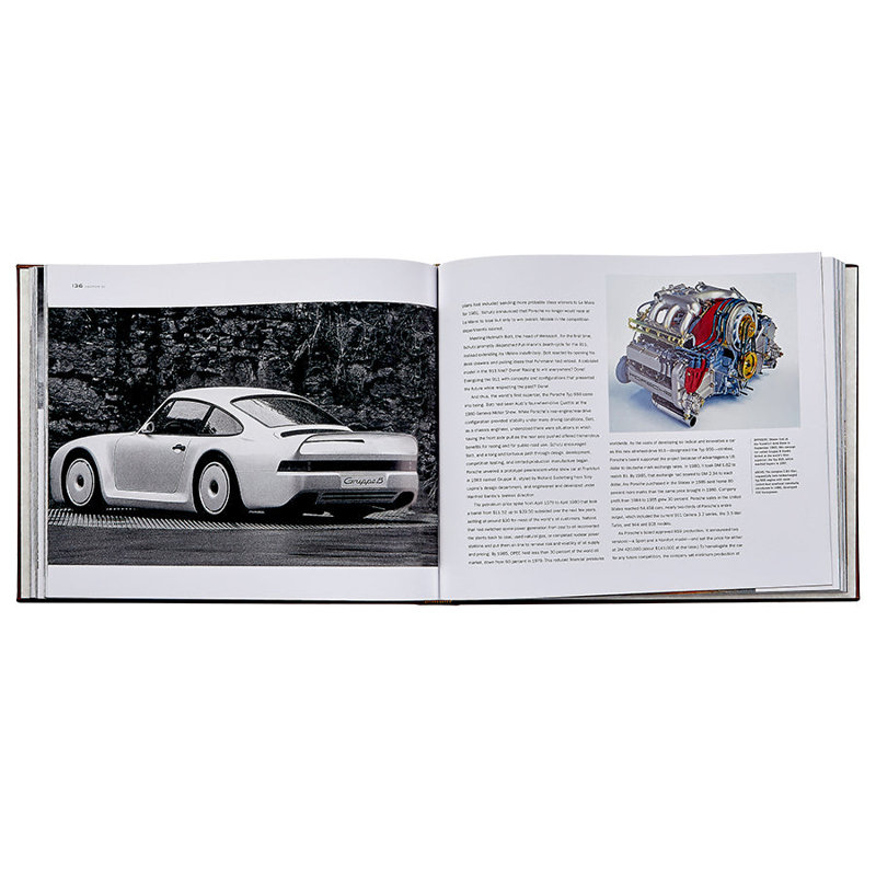 Graphic Image Porsche 70 Years: There Is No Substitute Coffee Table Book, Leather, Tan
