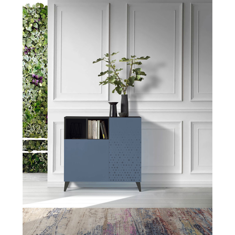 14 Pair Shoe Storage Cabinet, Blue