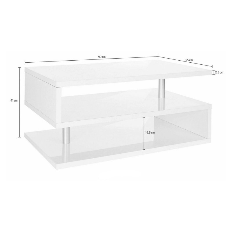 Caoimhinn Coffee Table, Glossy White