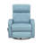 Glider Recliner Chair With Swivel Motion Blue Leather Upholstery Solid Wood Comfort Luxury Living Room Furniture 1Pc-954593462