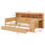 Lit de jour en bois avec tablettes de rangement, lit multifonctionnel-164111048-164111046