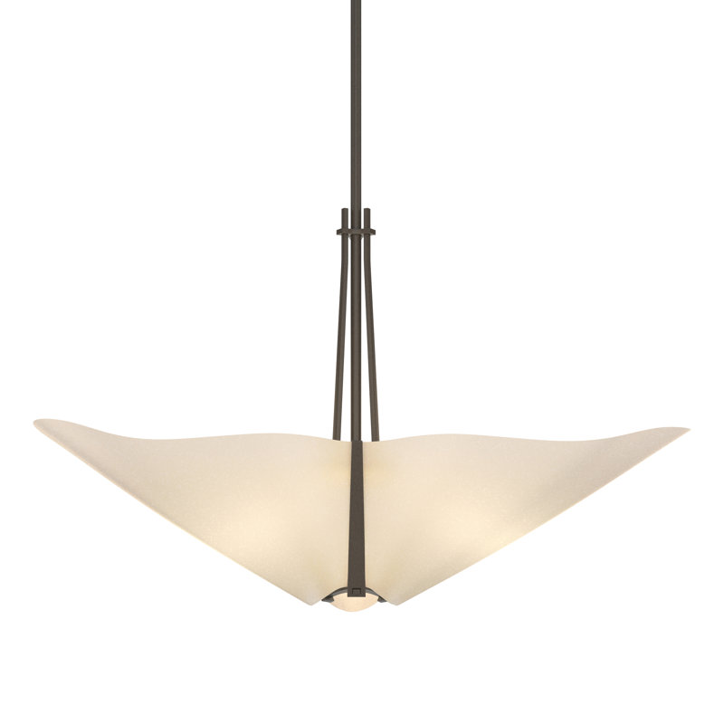 Kirigami 3 - Light Unique/Statement Geometric Chandelier, Translucent Dark Smoke
