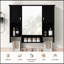 Armoire de rangement murale sophistiquée de 35 po x 28 po, armoire de salle de bain avec miroir, armoire à pharmacie avec porte-serviettes