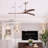 52" Solid Wood Blades Ceiling Fan With Light With Remote Control, Noiseless Reversible Motor, 6 Speed ,3 Color , For Patio Living Room, Bedroom, Indoor-1303491115