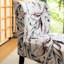 Chaise d'appoint contemporaine en tissu à imprimé floral mauve - Teinture avec choix d'espace de vie