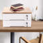 Boîte de rangement de bureau en bois à 2 niveaux avec tiroirs verrouillables-309370310