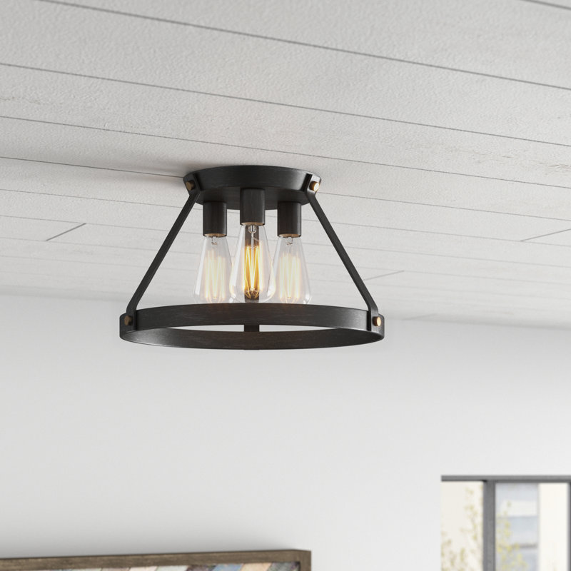Plafonnier encastré 3 lumières 15 po
