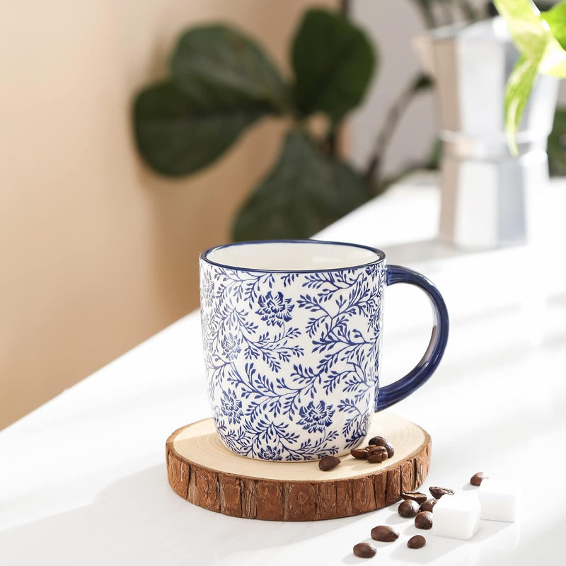 Ensemble de 6 tasses à café 10 oz avec poignée et lave-vaisselle allant au micro-ondes