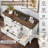  4-piece Farmhouse & Barn Door Design Bedroom Set, Full Size, White-1432591277-1432591286