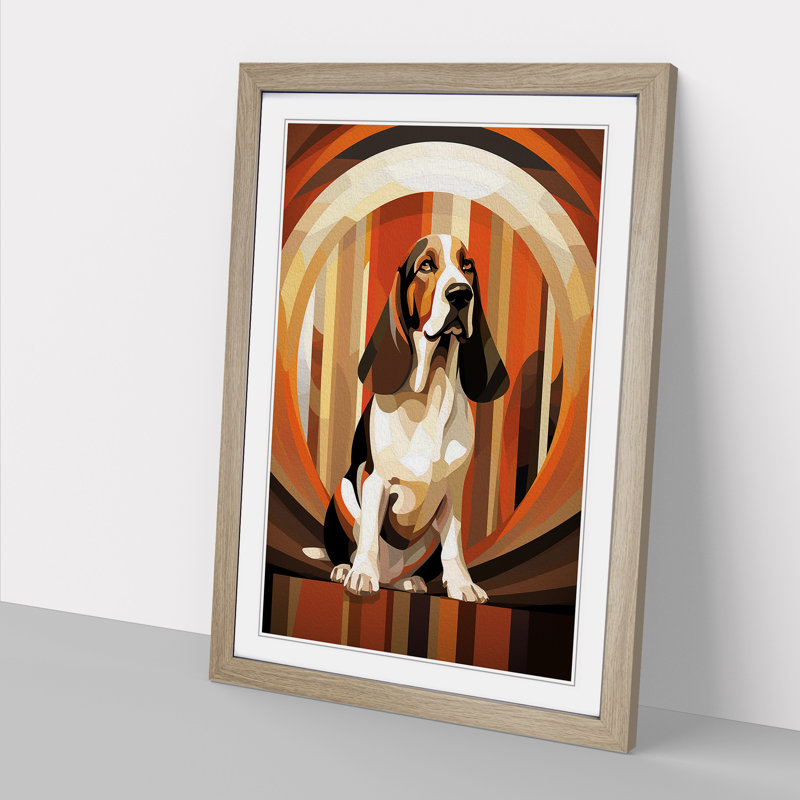 Single Picture Frame Print on Wood, 46cm H x 34cm W, Oak Framed