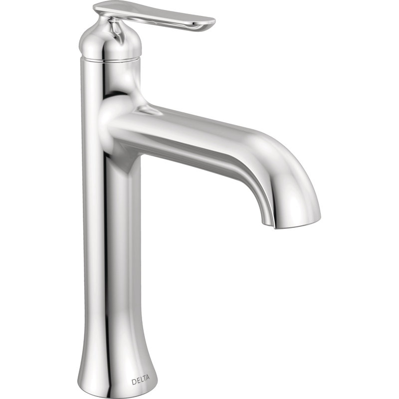 Single Handle Mid-Height Bathroom Faucet, Lumicoat Chrome