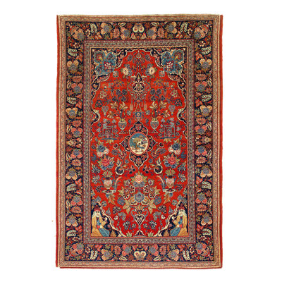 Antique One-of-a-Kind 4'5'' x 7' Hand Knotted Area Rug
