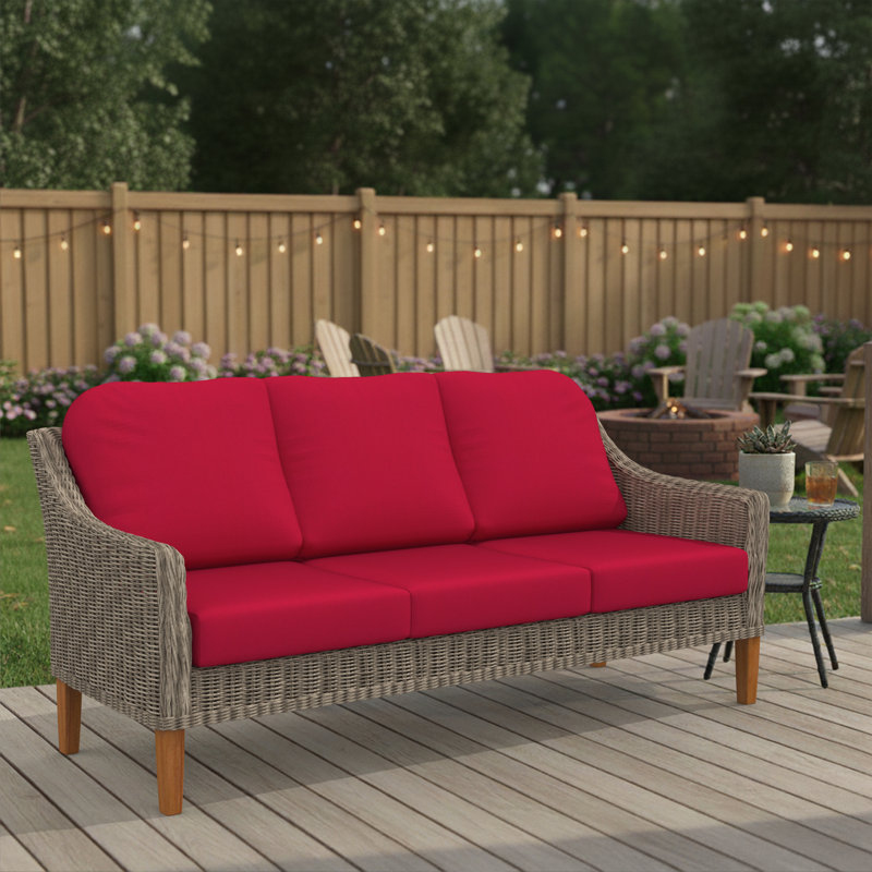 Lana Sunbrella® Outdoor Sofa Seat/Back Cushion, Flagship Ruby