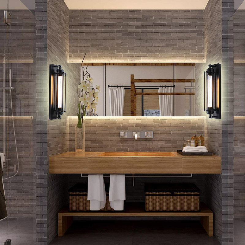 Antique Wall Lighting, Industrial Black Wall Sconces