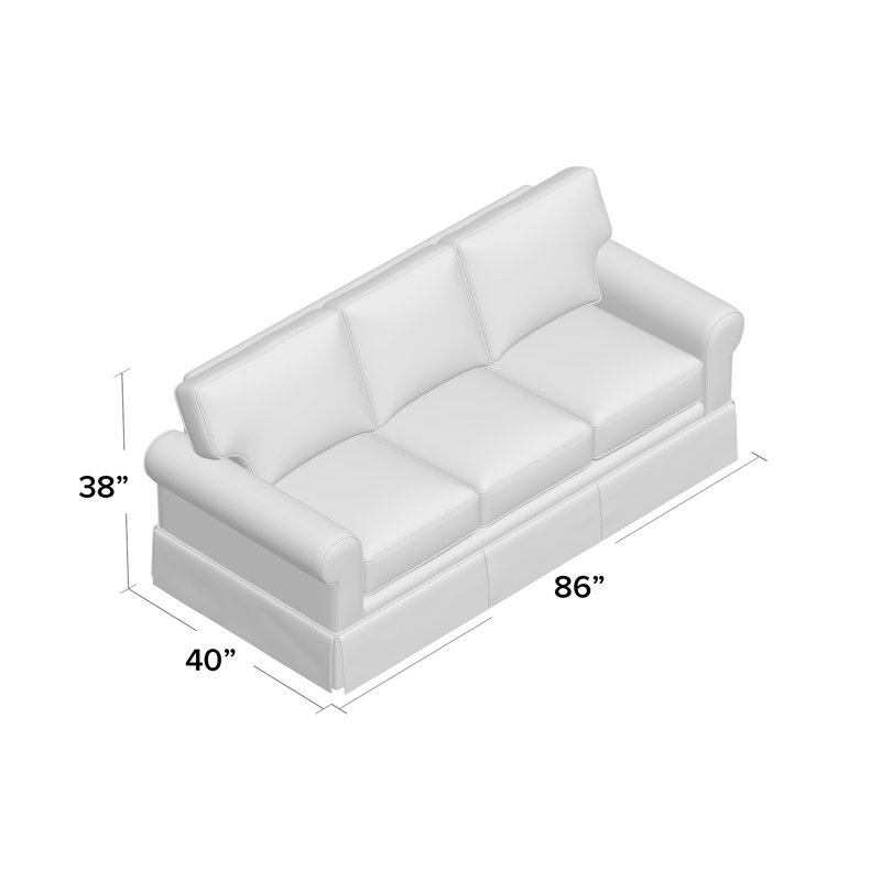 Benton Upholstered 86'' Sofa, Blue Buffalo Check; 0120-61