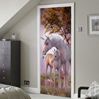 Unicorn Door Sticker