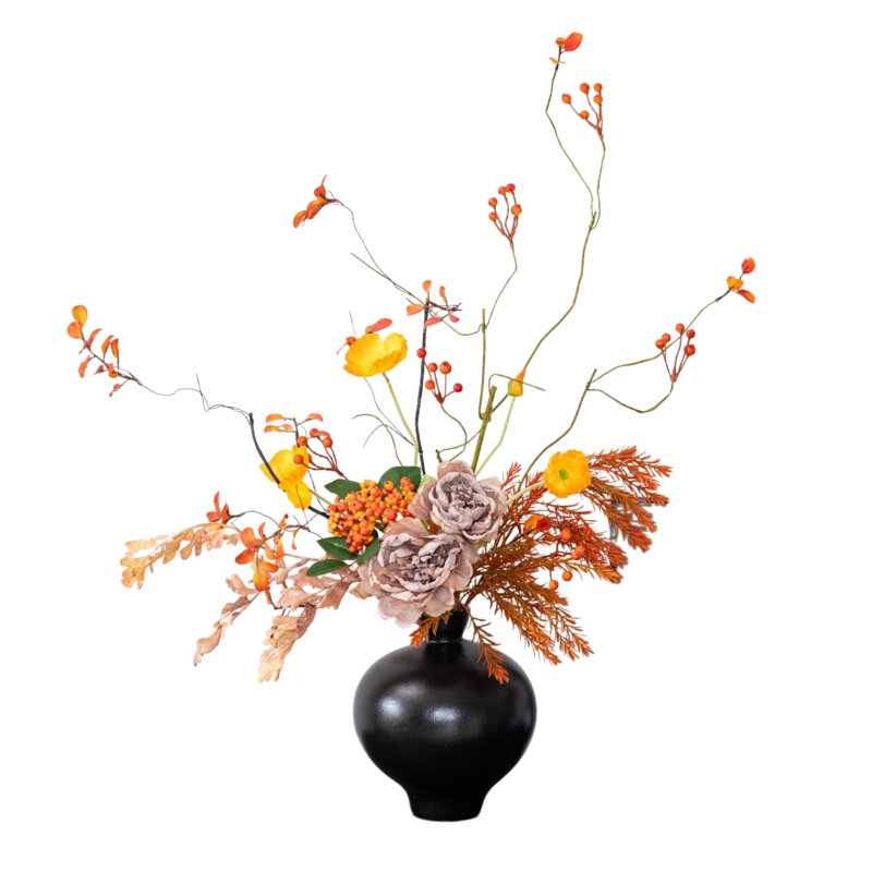 Composition florale artificielle d'automne