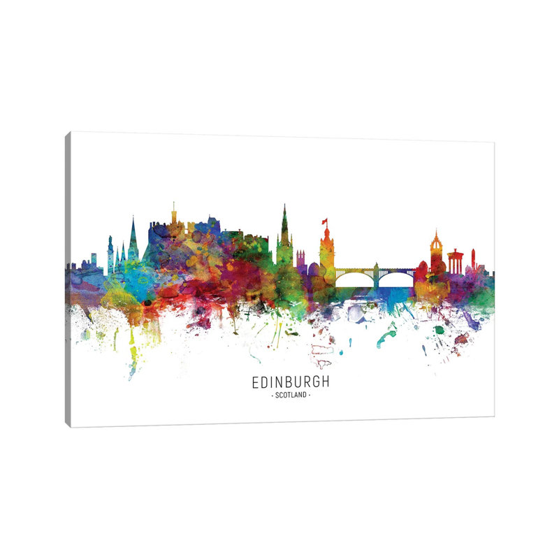 Edinburgh Scotland Skyline by Michael Tompsett - Wrapped Canvas Print, 101.6 cm H x 66.04 cm W x 3.175 cm D