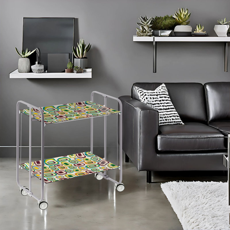 Metal Bar Cart, Green