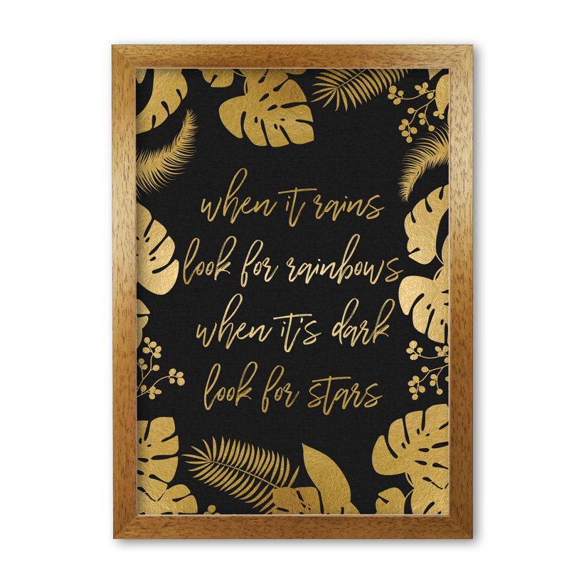 When It Rains - Print, 42 cm H x 30 cm W x 5 cm D, Honey Oak Frame