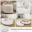 Fauteuil d'appoint pivotant à 360 ° avec repose-pieds demi-lune avec rangement et 3 coussins amovibles, blanc bureau-1742466140