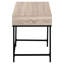 Bureau moderne pour ordinateur portable avec tablette, 122 cm (48 po), stratifié brun, structure en métal noir, rangement pour bureau à domicile, finition stratifiée, piètement en métal-896669901