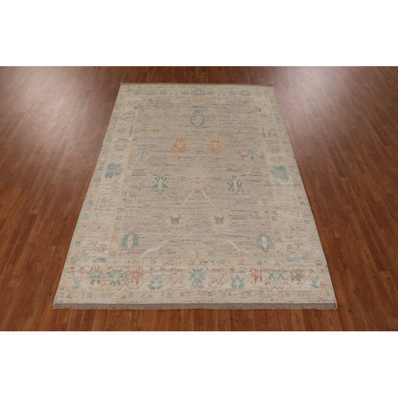 Tapis turc Oushak en laine de ton terreux 7 x 10