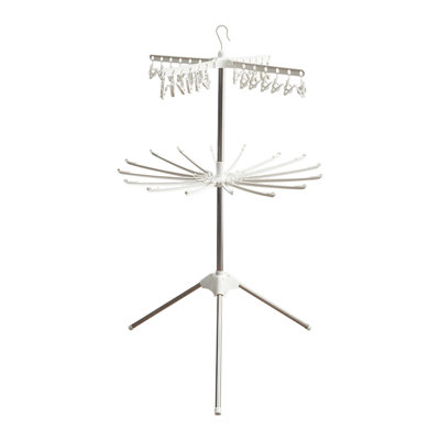 2-Tier Rotating Poolsides Towel Rack Quickly Dry Laundry Stand Rustproof Outdoor Drying Rack For Beach Backyard Bathroom Two-Layer Heavy Duty Airer