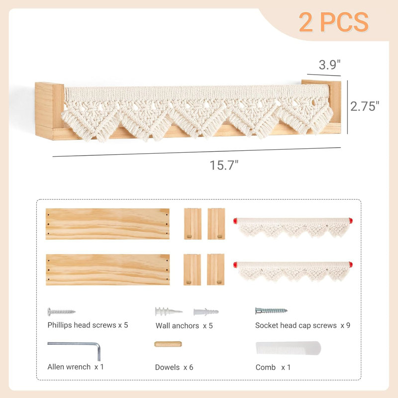 Ferryhill 2 Piece Floating Shelf